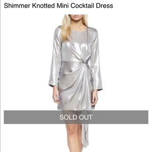 NWT Bardot Silver Shimmer Dress